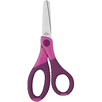 WEDO,771509, Wedo 771509 Bastelschere Gripy 13 cm, abgerundete Spitzen, Edelstahl rostfrei, ergonomische Gummi Griffe…