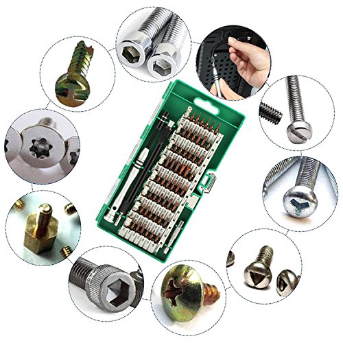 Magnetische Schraubendreher Set, MECO 60-in-1 mit 56 magnetischen Schraubendrehersatz Driver Kit, Präzisions Schraubenzieher Set, Reparaturset Tool für Elektronik/ XBOX/Smartphone/Tablet/PC/MacBook Gruen - 2
