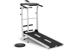 homelikesport Tapis Roulant Manuale, 4 in 1 Tapis Roulant ，Pieghevole e Dal Design Compatto,Monitor Digitale,Macchina per jogging da Casa,110 * 45 * 105 cm,（Non Elettrico）