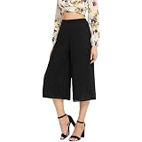 ShiFan Pantaloni Palazzo Corti Donna Larghi Leggeri Capri con Cintura  Elasticizzata : Amazon.it: Abbigliamento