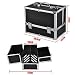 chinkyboo Professional Extra Large Space Aluminium Beauty Cosmetic&Makeup Case Toiletry Storage Nail Hairdressing Vanity Box Valentines Day Gift (Black)