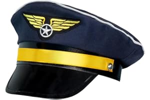 BOLAND BV 01253 Airline Pilot Captain Crew Hat/ Cap Fancy Dress Accessory Nazy Blue