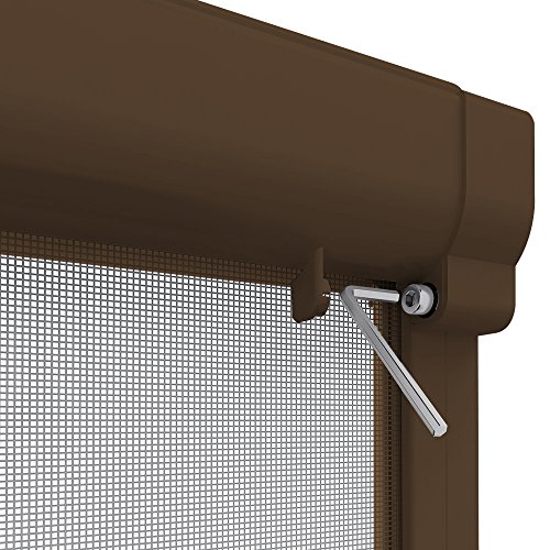 Insektenschutz ALU Rollo für Fenster 100 x 160 cm zum klemmen baun - 6