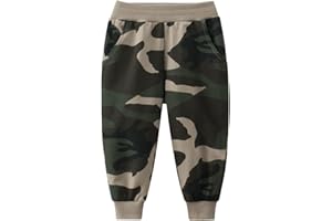 Snyemio Pantalon de Jogging Sport Enfant Garcon en Coton pour Bébé Garçon 1 au 7 Ans,Camouflage
