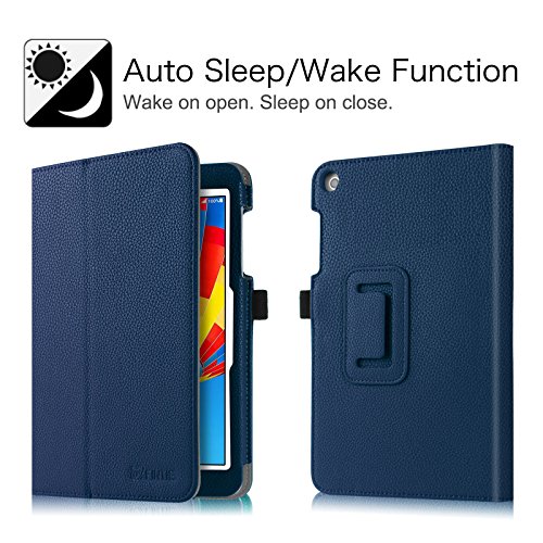 Fintie Huawei MediaPad T1 8.0 Hülle – Slim Fit Kunstleder (Folio) Schutzhülle Tasche Case Cover Standfunktion und Stylus-Halterung für Huawei MediaPad T1 8.0 Zoll 3G / WiFi Tablet-PC, Marineblau - 5