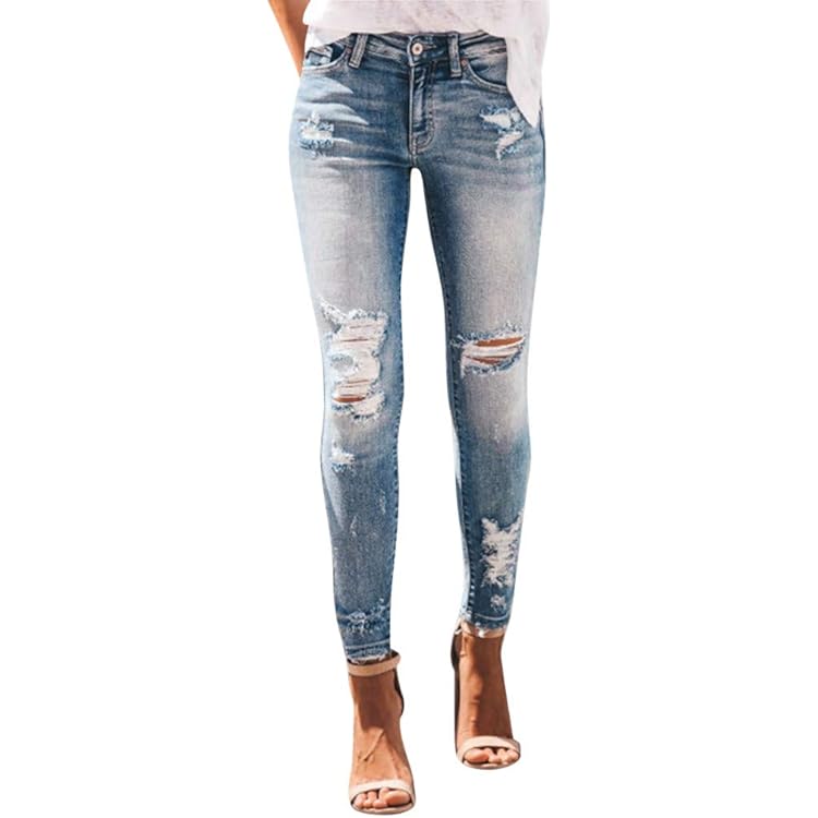 Rechte jeans casal, hoge taille used stoned Le Temps Des Cerises | La