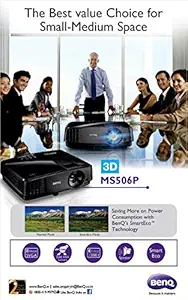 BenQ MS506p DLP Projector with HDMI to VGA Converter