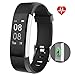 Produktbild Yamay Fitness-Armband, Aktivitäten-Tracker, Herzfrequenzüberwachung, wasserdicht gemäß IP67, Smart-Fitness-Armbanduhr, Schrittzähler, Kalorienzähler, Schlafüberwachung, Anrufbenachrichtigung, für Wandern, Laufen, Radfahren – für iPhone, iOS- und Android-Handy, schwarz