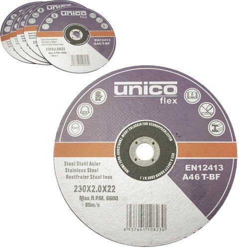 25 Stück Trennscheiben Ø 230 x 2 mm Inox Edelstahl Metall Extradünn Flexscheiben