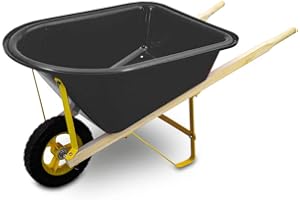 MS POINT Kinderschubkarre Schiebkarre Schubkarre für Garten Sandkasten und Strand (Schwarz)