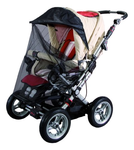 sunnybaby 11236 – Vario Sonnendach UPF 50+ mit abnehmbarem Insektenschutz passend für Kinder- und Sportwagen, schwarz - 2