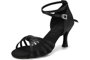 YKXLM Donna & Bambine Scarpe da Ballo Latino Americano Professionali Standard Character Modern Salsa Sala da Ballo Scarpe,ES-CL-GBZS