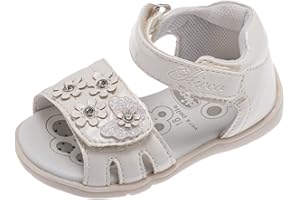 Chicco Sandales À Double Velcro Blanc, Confortables, Légères, Flexibles et Transpirantes Sandales réglables à double velcroFille