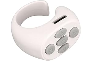 TOPIKY Pilot TIK Tok Bluetooth, Aplikacja do Zdalnego Sterowania TikTok Kindle Page Turner dla IOS 15.0 dla Telefonu Komórkowego Android 8.0, TIK TOK Smart Clicker, Akumulator(Biały)