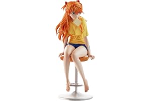 Zhongkaihua Anime Asuka Langley Soryu figur sittande position modell staty 25 cm söt japansk anime flicka figur samlarobjekt