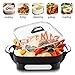 Produktbild Elektrische Pizzapfanne, Partypfanne, Antihaftbeschichtung Elektropfanne Bratpfanne, Elektro Multipfanne 1500W, GD12, Schwarz