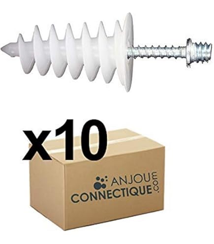 AERZETIX - C67111 - Set van 10 spiraalpluggen 28x85mm voor bevestiging op EPS-polystyreen isolatie EPS XPS - zeshoekige afdruk 6-zijdig - voor schroeven 4,5 mm - van kunststof