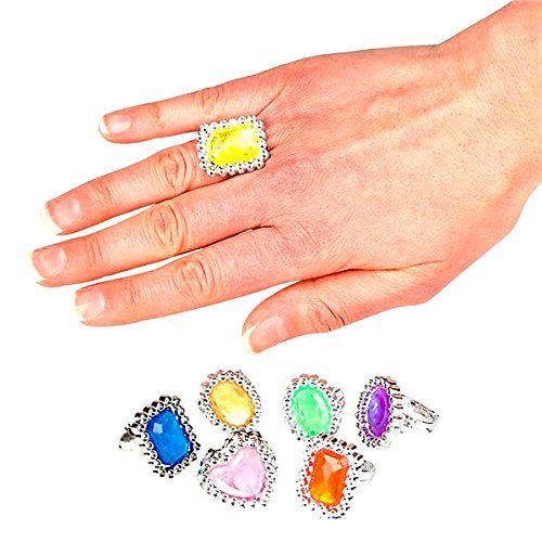 German Trendseller® – 12 x Juwelen Ringe für Mädchen ┃ Edelstein ┃ Princessin ┃ Cinderella ┃ Mitgebsel ┃ Giveaway - 2