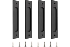 MOROBOR 18cm maniglia per porta scorrevole rettangolare autoadesiva, 2pcs bronzo oro alluminio maniglia piatta senza stampaggio per armadio porta e finestra scorrevole fienile