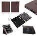 Produktbild iPAD 2 iPAD 3 iPAD 4 PU/FASHION CASE aus dunkelbraunem Leder + Abdeckung - ---REE STYLUS + Gratis Reiniger SCREAN April + P lebenslange Garantie!