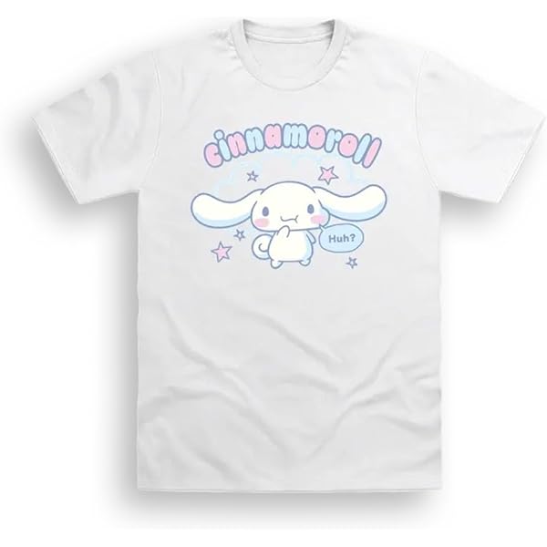 Cinnamoroll Gluurt Over De Letters Meisjes T-Shirt Met Plooien
