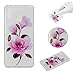 Produktbild Ooboom® Huawei P20 Lite Hülle Transparent Klar TPU Silikon Gel Dünn Schutzhülle Handy Tasche Stoßdämpfung Bumper Drop Resistance Case Cover für Huawei P20 Lite - Pink Blume