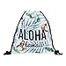 Produktbild Beutel Aloha Hawaii Coconut Kokosnuss Tropen Turnbeutel Gym Bag Gymsack Sack Rucksack Hipster Festival Tasche Jutebeutel Sack Loomiloo¨