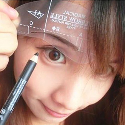 24 Stück Augenbrauen Schablone, Eyebrows Grooming Stencil Kit , Augenbraue Pflege Gestaltung Vorlage, CIDBEST® Make-up Schönheit Werkzeug , Shaping Vorlagen DIY Tools, Augenbrauen Form Schablonen Stencil Template - 5
