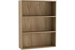 URBNLIVING Wide 3 Shelf Tier Wooden Bookcase Cabinet Storage Shelving Display Shelves Unit