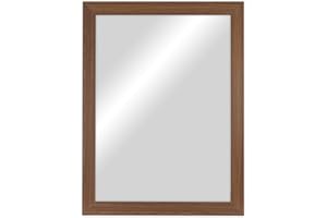 CHELY INTERMARKET MOD113 Espejo Pared Cuerpo Entero 50X70Cm Nogal Espejo Decorativo Grande Espejo Largo Pared Hogar Baño Dormitorio Entrada Salón Vertical Horizontal Estilo Moderno Kit Colgado