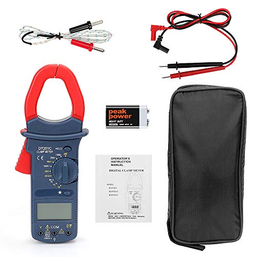 POWERAXIS Tester Digitale Professionale Multimetri 2000 Contatore Clamp Meter Advanced Auto Range Professionali Multimetro Volt Meter, Temperatura, Corrente AC, Continuità, Resistenza