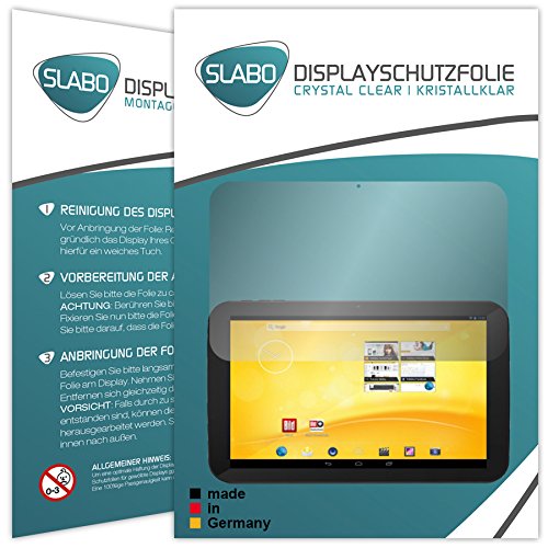2 x Slabo Displayschutzfolie Trekstor Volks-Tablet 3G (2.Generation) Displayschutz Schutzfolie Folie „Crystal Clear“ unsichtbar MADE IN GERMANY - 2