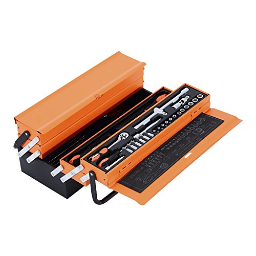 Homcom 85-tlg. Werkzeug Set Satz Steckschlüssel Kasten Kfz Werkzeugkoffer Knarrenkasten - 7