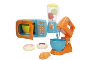 COLORBABY Ensemble de cuisine jouet pour enfants 24 mois à 3 ans, Mixeur, Micro-ondes, Accessoires de cuisine pour enfants, Jouets pour filles