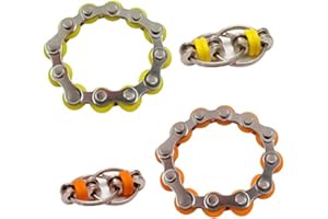 XiXiRan Flippy Kette Zappeln Spielzeug, Entlasten Kreative Stressabbaukette Spielzeug, Zappeln Spielzeug Flippy Kette, Fidget Schlüsselanhänger Spinner-Spielzeug, Fidgets Kette Fahrrad Kette