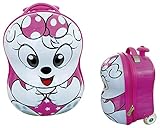 Carrito doble regulación Ceg 850804 Equipaje infantil 33 cm, 9 litros, Blanco Y Rosa
