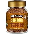 Beanies Coffee Sugar Free, Cinder Toffee Flavour Instant Coffee, Low Calorie, 50gm (UK)