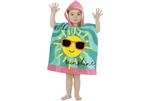 HARI DEALS Childrens Quik Dry Mini Hooded Poncho for Baby,Toddler, Kids, Bath Beach Towel 18mths - 3yrs