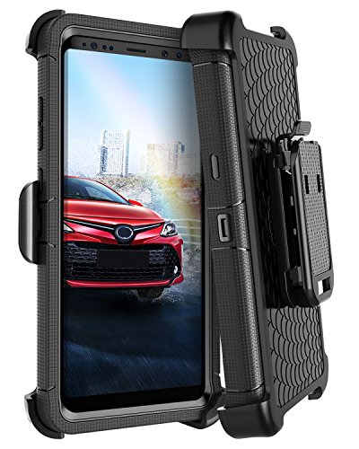 BENTOBEN Funda Samsung Galaxy Note 8  Carcasa Cover Case Protector Kickstand   Belt Clip Pesado 360    Protecci  n Antigolpes y Anti-rasgu  os Funda para Samsung Galaxy Note 8  6 3 Pulgadas   Negro