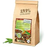 Original-Leckerlies: Gemüse-Wiesen-Mix II 1kg, ***Premium Qualität*** Kaninchenfutter, Nagerfutter, Meerschweinchenfutter, Naturprodukt für Nager mit Gemüse und Kräutern