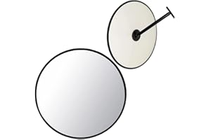 ‎O&W SECURITY Überwachungsspiegel Profi Qualität konvex Form Ø 30 cm Spiegelverstellung ohne lästiges Schrauben