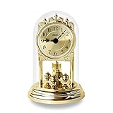 Kaminuhr Haller Messing Gold 16cm Quarz-Drehpendelwerk