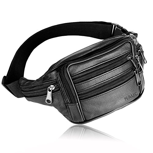 Gürteltasche Doggy Bag Sporttasche Bauchtasche Hüfttasche schwarz echtes Leder