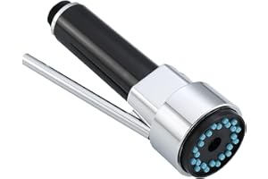 Gnimauhz bains moderne robinet d'évier de cuisine Pull JUSQUE tête de pulvérisation universelle 1/2-pouces Robinet Ferrure de tête Pièce de rechange, finition chrome