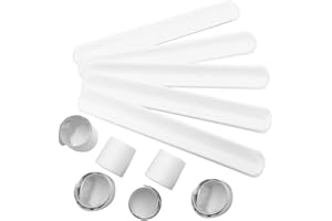 SHANBYE Slap Bracelets Plaine Blanc,12 pièces Bracelet De Fête De Peinture Bricolage Vide Bracelets Slap Enfants Claque en Vrac pour La Journée des Enfants