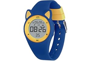 aswan watch Reloj Digital para niñas y niños con Podómetro,Distancia y Calorías sin APPs ni Móvil,cronómetro, Calendario, Despertador y luz-Reloj Infantil Deportivo con Correa de Silicona