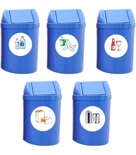Panneau A4 En Polyester Laminé "Tri Sélectif Des Déchets - Plastique