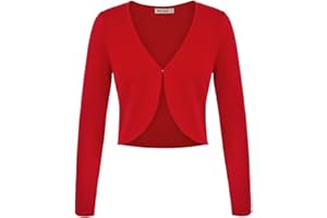 GRACE KARIN Damen Strickjacke Langärmelig Cardigan Elegant Business OL Boleros