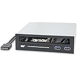 Syba 5.25" Bay Adapter for Slim Optical Drive, 2.5" Trayless Rack for Hard Drives HDD SSD, USB Hub - SY-MRA55005