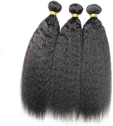 100% Brazilian virgin Kinky Straight Human Hair Weft 1 Bundle Human Hair Weave Extensions Natural Black Color , 28 inch